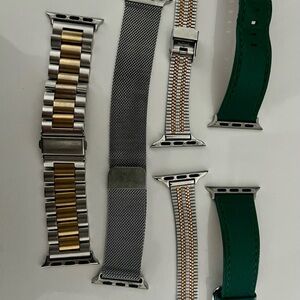 Elegant Silver and Gold Watch Bands for Apple Watches